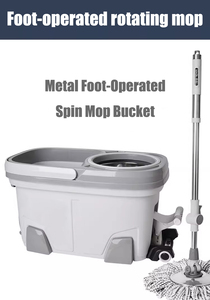 Juego de cubo giratorio para fregona de suelo 360 para el hogar, fregona giratoria verde y cubo con pedal, fregona centrífuga para limpieza del hogar - Product Image 3