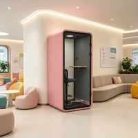 Cabina Insonorizada Ignífuga con Reducción de Ruido de 32dB, ISO 23351-1, Ventilación de 60s, Montaje Modular de 30-45 Minutos, Cabina de Oficina