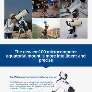 Telescopio Astronómico Catadióptrico 150/1800, Telescopios Astronómicos Profesionales con Montura Ecuatorial EM100 y Trípode - Product Image 4