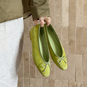 Single shoes for women <b>flat</b> sole spring new product genuine leather with butterfly knots on both the inside outside ballet shoes - Product Image 2