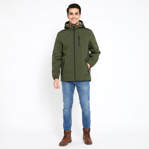 Anti Wrinkle Winter Windbreaker <b>Jacket</b> High Quality Casual Wear Contrasting Colors Latest Design Hot Sale <b>Men</b> Front - Product Image 1