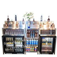 Réfrigérateur de bar à deux portes, vitrine réfrigérée pour boissons, mini-réfrigérateur de boissons, vitrine réfrigérée pour boissons