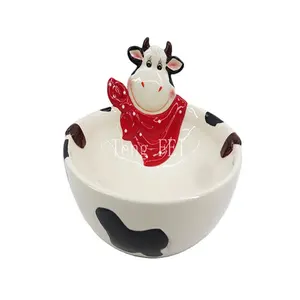 Prato de frutas em forma de animal, porcelana de cerâmica decorativa para doces, frutas e sobremesa