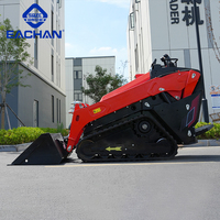 EACHAN Hot V1000 Mini-chargeuse compacte diesel sur chenilles entièrement hydraulique pour l'aménagement paysager et le jardinage