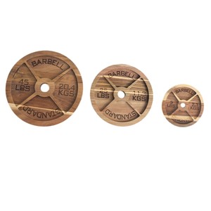 Wooden <b>Dumbbell</b> Shaped Tray 45 Lbs 25 Lbs 5 Lbs Standard Barbell Design Serving Tray For Snacks Desserts Fruit - Product Image 1