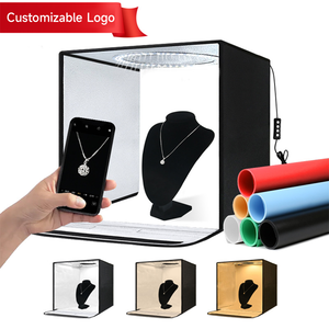 Xách tay 40cm 60cm 80cm ảnh studio LED hộp đèn hình vuông Softbox PVC phông nền Mini chụp ảnh Lều <span class=keywords><strong>Kit</strong></span> cho video - Product Image 2