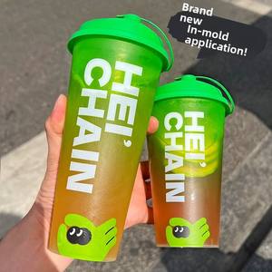 Vaso desechable para té con leche, té de frutas y bebidas frías, moldeado por inyección, con diseño de <span class=keywords><strong>película</strong></span> PP viral, personalizable con logo. - Product Image 2