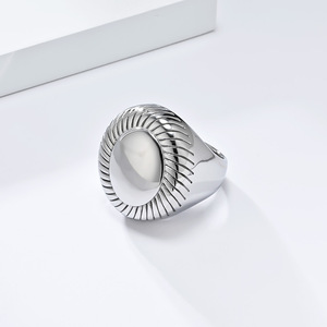 Geometric Titanium Steel <b>Ring</b> Gold Plated Women's Fashion Jewelry Party <b>Statement</b> <b>Ring</b> - Product Image 4