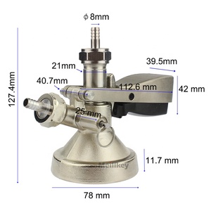 A G S D Type System <span class=keywords><strong>Connectors</strong></span> Draft Keg Tap Dispenserビール樽カプラー - Product Image 3