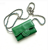 Portefeuille à chaîne ZL316 Designer, nouveau, haut de gamme, léger, luxueux, pratique, pochette portable pour téléphone, style mini mignon, sacs à téléphone en cuir véritable