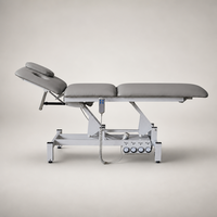 Cama de Masaje Eléctrica de 3 Motores con Marco Cuadrado de Acero, Reposacabezas con Resorte de Gas, Mesa de Tratamiento para Quiropráctica, Fisioterapia, Salón de Belleza y Spa