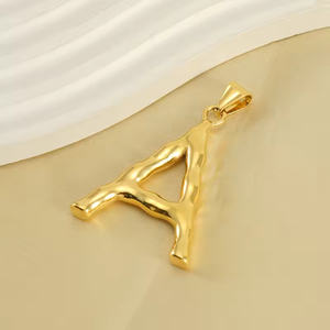 18K thép không gỉ 26 ban đầu thư Bảng chữ <span class=keywords><strong>c</strong></span>ái đồ trang sứ<span class=keywords><strong>c</strong></span> quyến rũ hip hop Vàng Tre Thư Mặt dây chuyền cho vòng <span class=keywords><strong>c</strong></span>ổ làm - Product Image 3