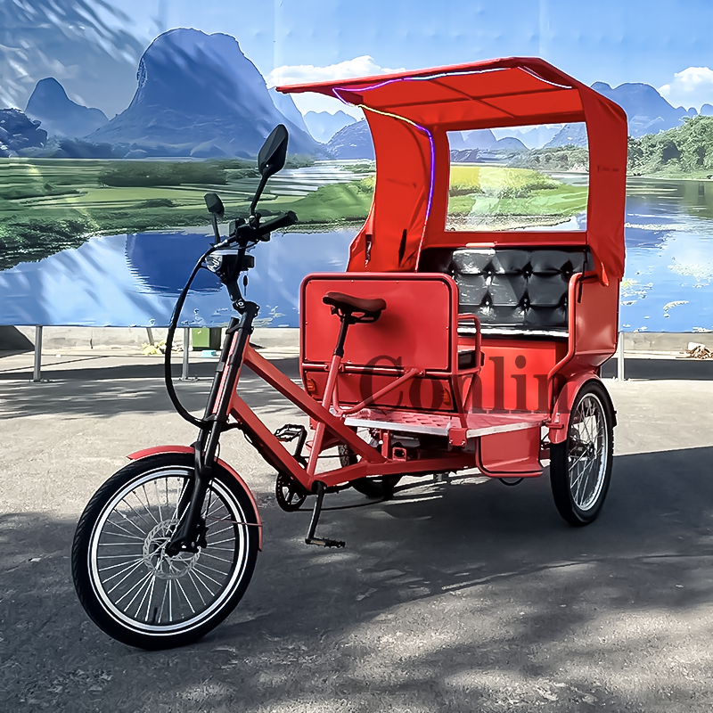 Peddle Rickshaw Fashionable Electric Carriage Rickshaw Pedicab 5 Passengers Tuk Tuk ...