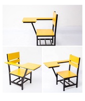 Chaise-Bureau Scolaire Moderne en Bois pour Salle de Formation et de Classe, avec Tablette Écritoire pour Étudiant et Conception Durable, Idéale pour Utilisation en Appartement