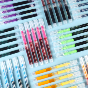 Stylo gel coloré 0,5 mm, grande capacité, séchage rapide, papeterie de bureau et scolaire - Product Image 4