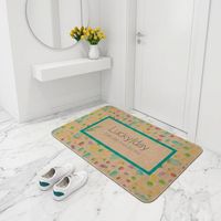 Tapis décoratif moderne ultra-fin (0,4 mm-0,6 mm) en polyester texturé et rembourré, antidérapant, lavable, imperméable et écologique, motif animalier