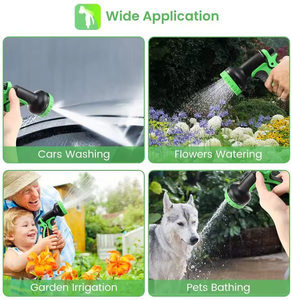 Tuyau d'arrosage extensible Hot Sale Jade Hill G-587, s'étend 3 fois, sans plis, flexible, léger, en TPE, 10 fonctions de pulvérisation - Product Image 6