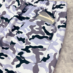 Pantalon de jogging en molleton épais en coton French Terry, style streetwear, camouflage, coupe droite oversize personnalisée pour homme - Product Image 5