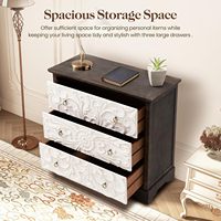 Coiffeuse vintage style ferme, large, sculptée, 3 tiroirs, pieds en forme de gourde, meuble de chambre personnalisé pour maquillage