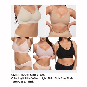 Soutien-gorge YIYI pour femmes grandes tailles, col en V profond, effet seconde peau, dos en U, sans armatures, confortable, push-up, respirant, sans coutures - Product Image 5