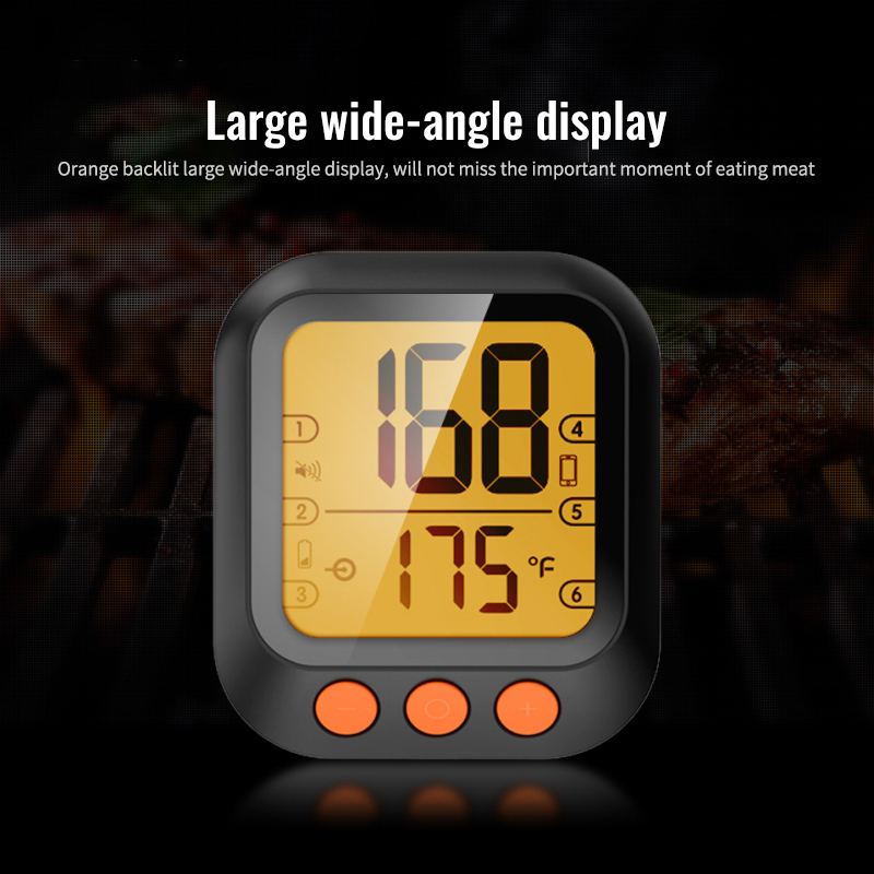 HIMOJO Tuya Wifi Smart BBQ Barbecue Grill Meat Thermometer Smart Life APP Probe Type Water Temperature Measurement