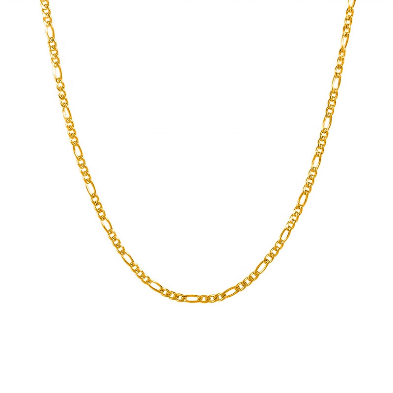 Collier Homme PROSTEEL Chaîne Maille Alternée - Acier Inoxydable 316L Plaqué Or - 5mm Ou 7mm - Longueurs 46 à 76 Cm - Cadeau Idéal Avec Écrin