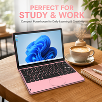 Ordinateur portable professionnel 11 pouces avec écran tactile, processeur Intel N150, coque en métal, convertible 360°, 2 en 1, ordinateur portable compact et fin, ordinateur portable de bureau