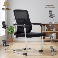 Chaise de bureau ergonomique moderne en maille de haute qualité, vente en gros directe d'usine, avec pieds antidérapants pour usage professionnel et visiteurs