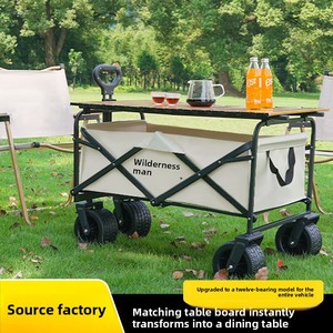 Navyice <b>Foldable</b> <b>Camping</b> Cart 175kg Load 12 Bearing Pro System 170mm Wheels Dining <b>Table</b> Top 40HQ FCL Bulk Wholesale - Product Image 2