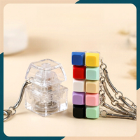 Porte-clés mécanique coloré avec interrupteur, jouet anti-stress, couleurs translucides unies, chaîne à ressort métallique, fermoir mousqueton, cadeau