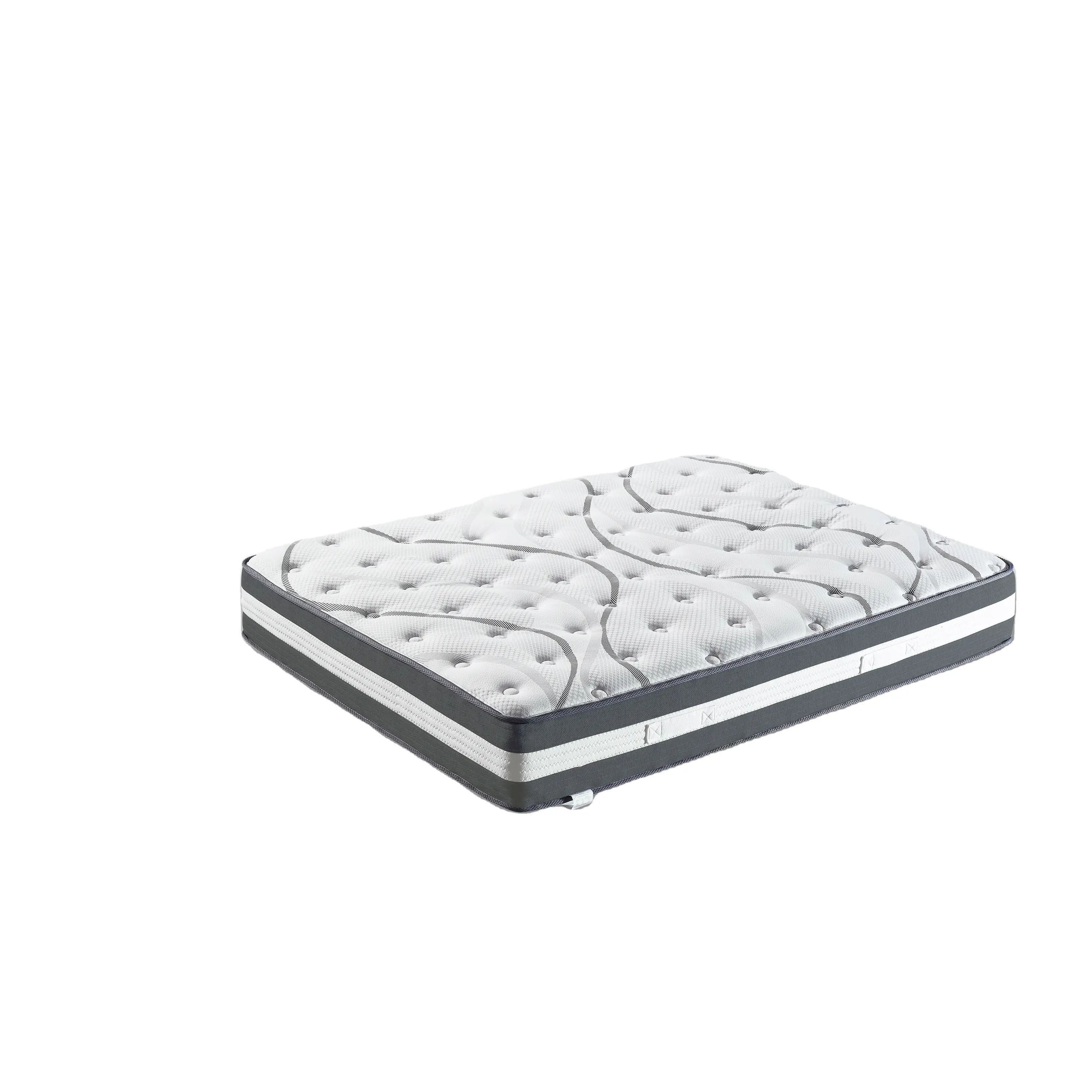 Stock in US! 12" Hybrid Pocket Spring Mattress-QUEEN luxury latex memory foam hotel pocket spring bed mattress