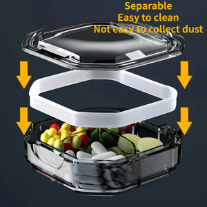 Wholesale 6 Grids Pill <b>Storage</b> <b>Box</b> Travel Medicines Separation Mini Portable Organizer Container With Seal Ring - Product Image 5