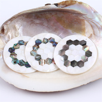 Perles de coquille d'ormeau naturelles, coquille de nacre colorée, bijoux DIY, 6x4,5 cm, qualité A avec emballage