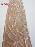 Robe Cheongsam en tissu tricoté en velours, enduit de PVC, légère, respirante, brodée, avec perles multicolores, en stock