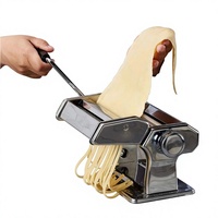 Machine à pâtes manuelle en acier inoxydable 150 pièces, petite presse à nouilles et à raviolis pour la cuisine domestique, à manivelle