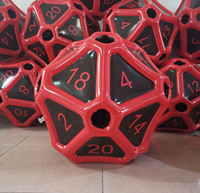 Vente chaude dés d20 gonflables noirs et rouges