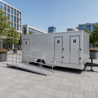 Remorque WC Portable pour Personnes à Mobilité Réduite en Acier Durable – Toilettes Mobiles Extérieures pour Événements, Festivals et Parcs