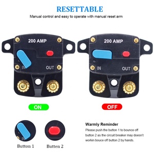 過電流保護のためのカーオーディオリセット用の50-300アンペア自動回路ブレーカーヒューズホルダースイッチ - Product Image 4