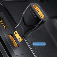 SAMZHE Adaptador de Cable Mini HDMI a HDMI 4K Chapado en Oro, Convertidor Mini HDMI HD para Cámara DSLR, Tablet, PC, TV, Proyector, Monitor