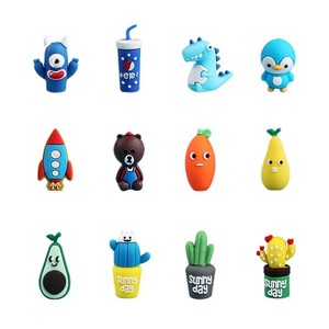 Dễ Thương Tùy Chỉnh 3D Động Vật Thân Thiện Với Môi Gel Bút Bìa Silicone Cao Su Mềm In Kỹ Thuật Số Topper Cho Quà Tặng Khuyến Mãi - Product Image 5