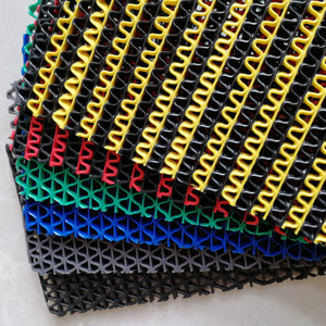 <span class=keywords><strong>Tappeto</strong></span> in rotolo per pavimenti in rete a doppio colore a zig zag morbido in pvc antiscivolo - Product Image 6