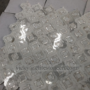 โคมไฟห้องน้ำกระเบื้องโมเสคแก้วรีไซเคิลลายหินอ่อนกันน้ำสำหรับห้องนั่งเล่น - Product Image 6