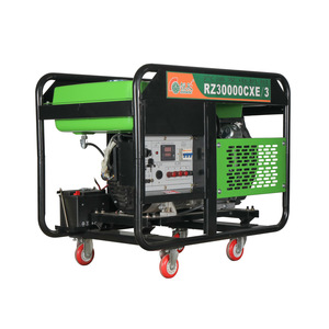 Generador de Gasolina Shanghai Ruizi RZ30000CXE de 20KW, Monofásico/Trifásico, Arranque Eléctrico, con Chasis de Cuatro Ruedas - Product Image 1