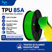 Filamen Printer 3D Becreative 85A Ultra Soft TPU 1.75mm 1KG 0.02mm untuk Pencetakan Medis, Ortotik, Perangkat Elektronik, dan Prostetik, Tahan 5 Tahun
