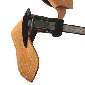 Cinghie per Sollevamento Pesi in Pelle Bovina, Supporto per Polso, Attrezzatura per Allenamento in Palestra, Powerlifting e Deadlift - Product Image 6