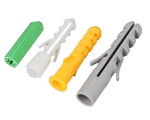 M5-M14 пластиковая труба, нейлоновая Расширительная пробка, анкерная оцинкованная или SS304 винтовая настенная пробка, расширяемый изоляционный бетонный анкерный винт - Product Image 1