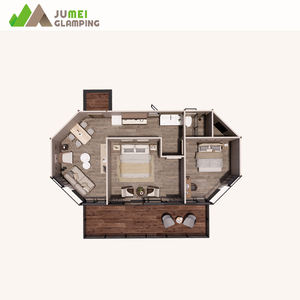 Le fournisseur fabrique des cabines d'hébergement de luxe avec terrasses, tente d'hôtel pour le glamping - Product Image 3