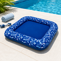 Lit flottant gonflable carré épais et portable pour animaux de compagnie, pour chien et chat, pour lac et piscine