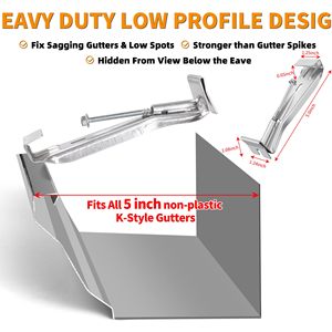 Xây dựng phụ kiện nhôm liền mạch máng xối Hidden Hanger Chân đế cho mưa máng xối - Product Image 3