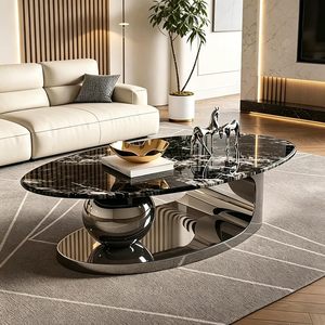Mesas de Centro Móviles Pequeñas de Metal Retro, Estilo Nórdico Simple, Portátiles, Modernas y de Lujo para Sala de Estar, Mesa Auxiliar de Dormitorio - Product Image 1